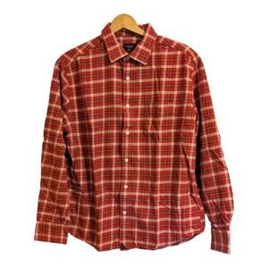UNTUCKit Flannel Shirt Men's XL Regular Fit Red Cotton Plaid Button Down